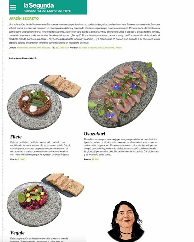 Muchas Gracias @anariveroperezy y <a href="/revistaviernes/">Revista Viernes</a> del @diariolasegunda por destacar lo que hacemos en el @barjardinsecreto 
La Segunda - Viernes
Jardín Secreto
por Ana Rivero

Una aclaración, Jardín Secreto no es Europeo ni viceversa, y por lo mismo no p… ift.tt/2U8HdEW