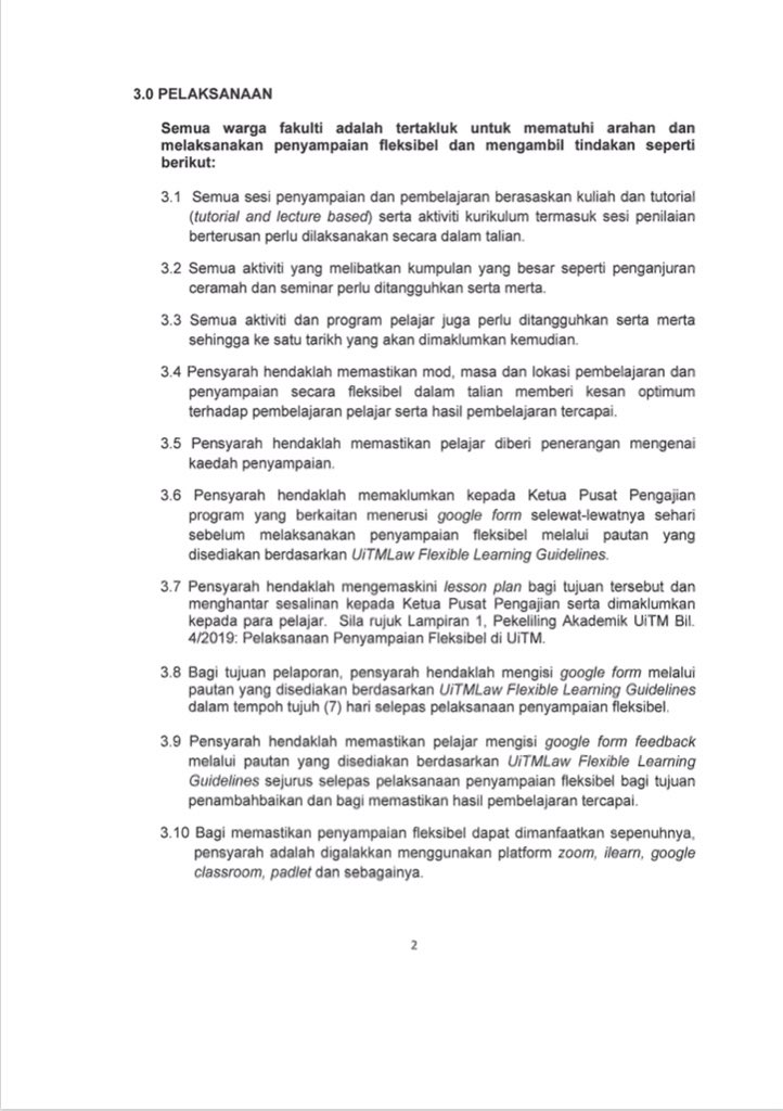 smfuuofficial's tweet image. PEKELILING RASMI DEKAN FAKULTI UNDANG-UNDANG berkenaan pengajian dalam talian berkuatkuasa 16 Mac 2020 (Isnin) sehingga 3 April 2020.

Stay safe everyone!✨🙆🏼‍♀️

“Kebajikan Anda Keutamaan Kami”