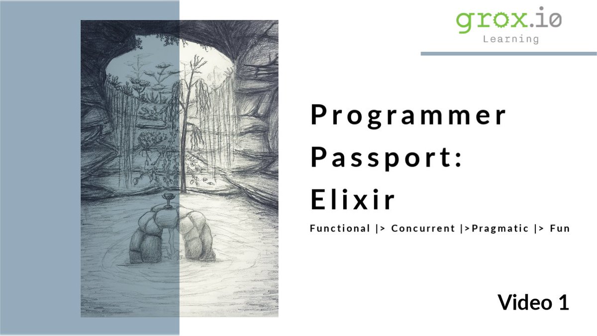 GroxioLearning's tweet image. Today's the day! Continuing our Joe Armstrong tribute series, we have released the first module in the #programmerpassport #elixirlang course. Curious? Check out the video youtu.be/guTC3bCwCVc Sign up at grox.io #myelixirstatus