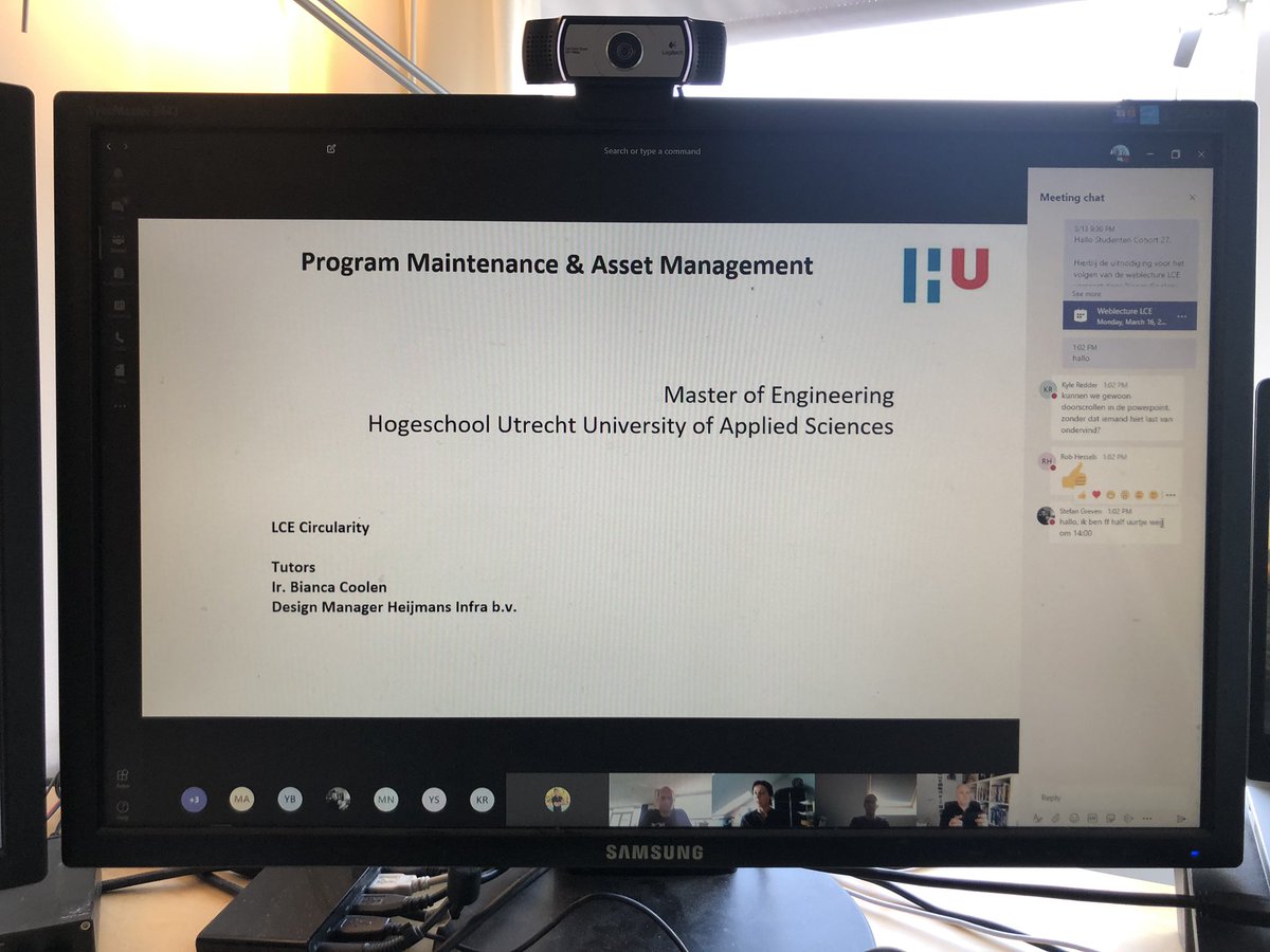 HUEngineering's tweet photo. Life weblecture is gestart! @HU_Utrecht #huied https://t.co/q4CNEgpGsx