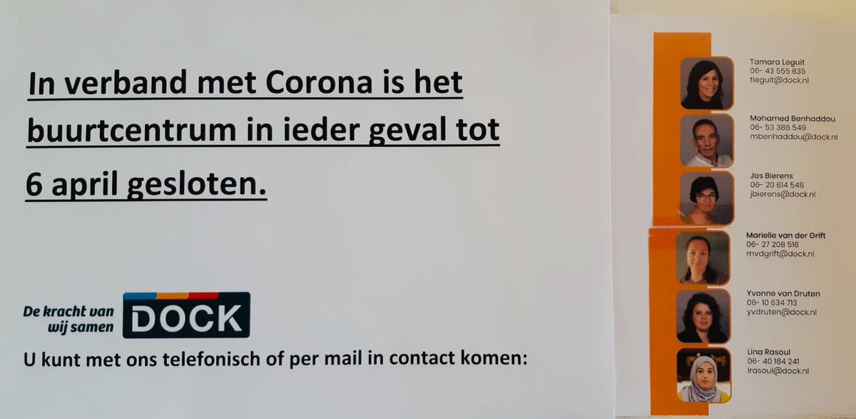 Het #buurtcentrum Hart van#hoograven is gesloten! Per mail en telefoon zijn wij bereikbaar <a href="/StichtingDOCK/">DOCK</a>