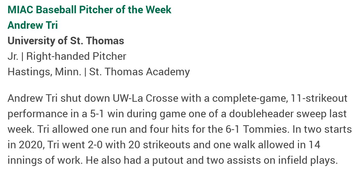 St. Thomas Baseball tweet media