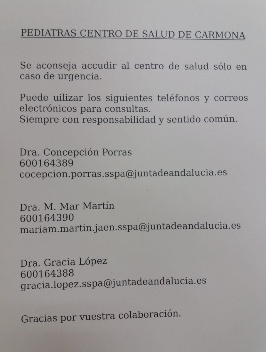 CarmonaAyto's tweet photo. Información recibida del CENTRO DE SALUD DE CARMONA https://t.co/tgDxM3wVHt