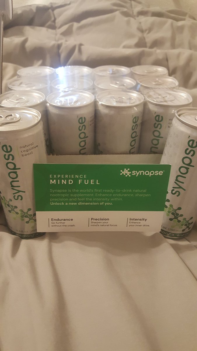 My synapse order showed up today! Had my first can and honestly enjoy it! Happy to be an affiliate for Synapse! 
#Mindfuel
<a href="/drinksynapse/">Synapse</a> 
<a href="/BlackoutUnited/">UnitedBlackoutGaming</a> 
<a href="/TeamGodvek/">TeamGodvek</a>