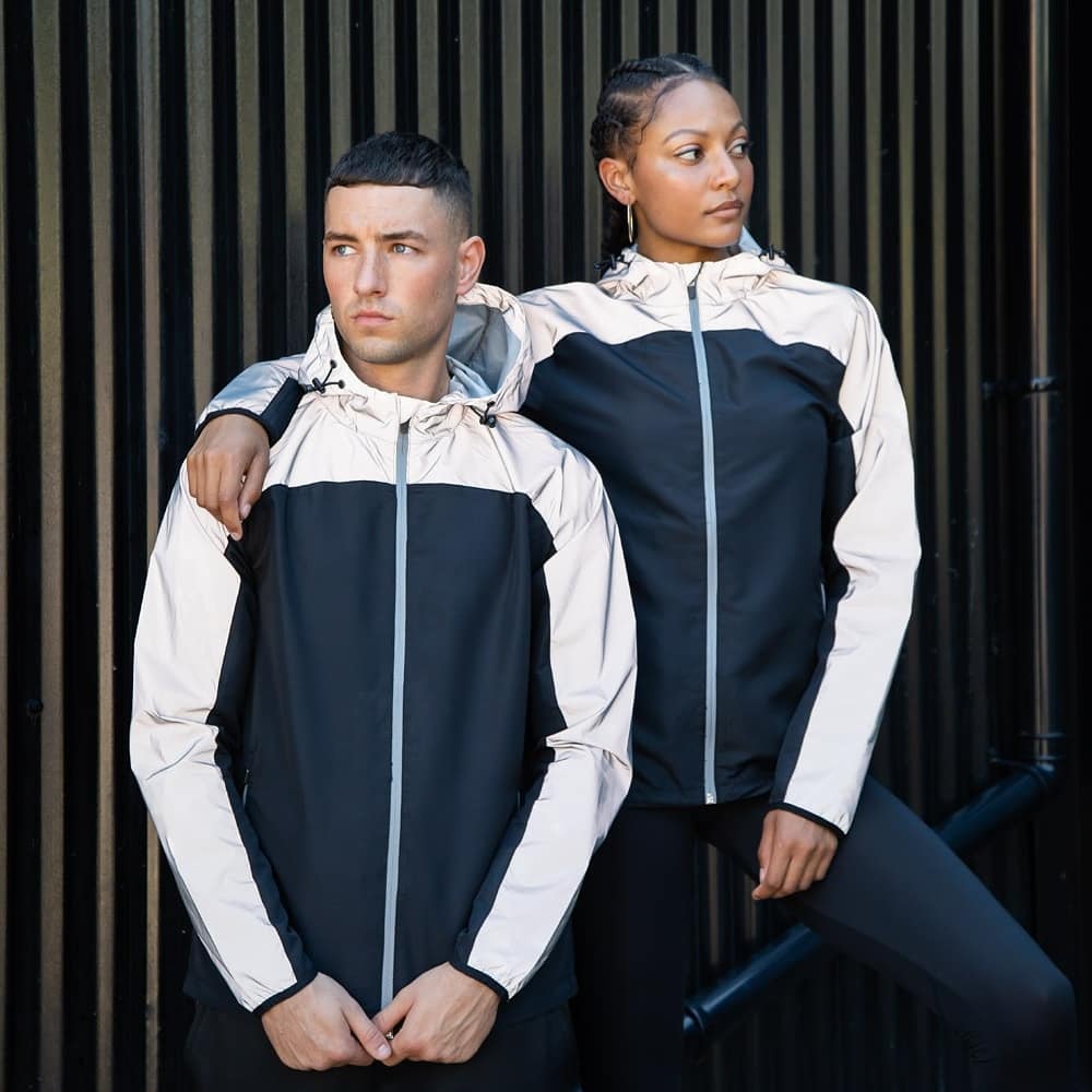 Tombo Sports Activewear 1//4 Zip Top With Reflective Panels