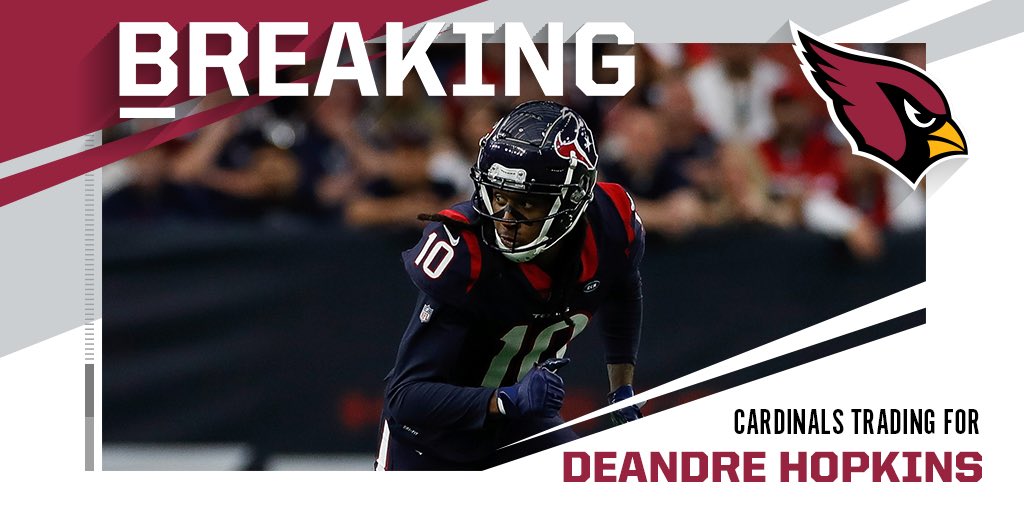 ReceiverSchool's tweet photo. DeAndre Hopkins has been traded to the Cardinals https://t.co/Zl5EBEwU95