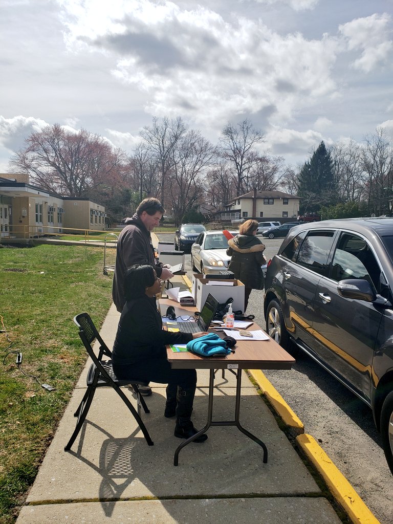 Distribution of Chromebooks has been busy at the Malberg Administration Building. Grateful for our technology team and the administrative team for their work on this project. Thank you to the parents and families for being so gracious &amp; accommodating during this new process.