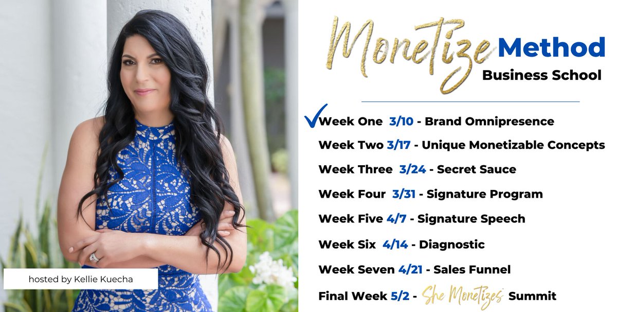 Monetize Method Business School Class #2 on Monetizable Concepts tomorrow SheMonetizes.com/bschool