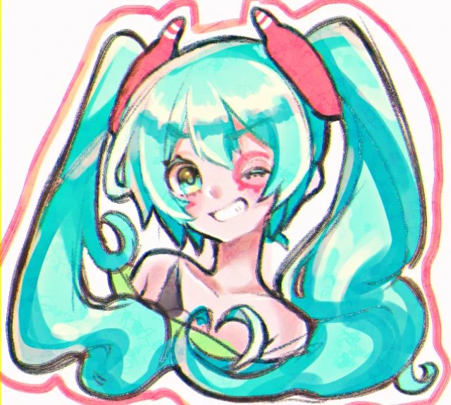 イラストお題
①『チョココロネを天高く掲げるテトさん』
②『satisfaction』 
