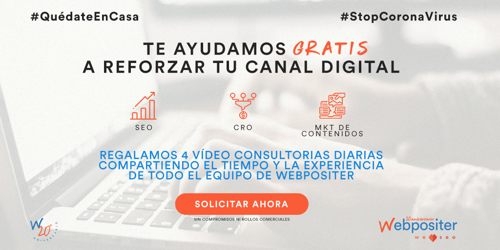 WebPositer's tweet photo. Ahora más que nunca, queremos ayudarte
Hemos decidido compartir lo más valioso que tenemos: NUESTRO TIEMPO.

4 sesiones diarias de Vídeo Consultoría
100% GRATIS!

Sin compromisos ni ánimo comercial, solo tiempo de calidad.
#QuédateEnCasa #StopCoronaVirus

https://t.co/opT4dyKf72 https://t.co/CNOEIsl7RK
