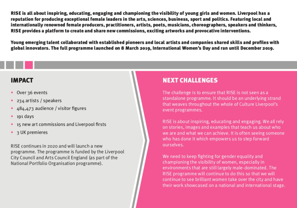 #RISE | Did you know, our 2019 #RISE programme featured an incredible 234 artists, 3 UK premiers + 15 brand new art commissions? A staggering 484,473 of you enjoyed attending the events last year 😍  bit.ly/39ME6Jl  #RISE is funded by <a href="/ace_national/">Arts Council England</a>
