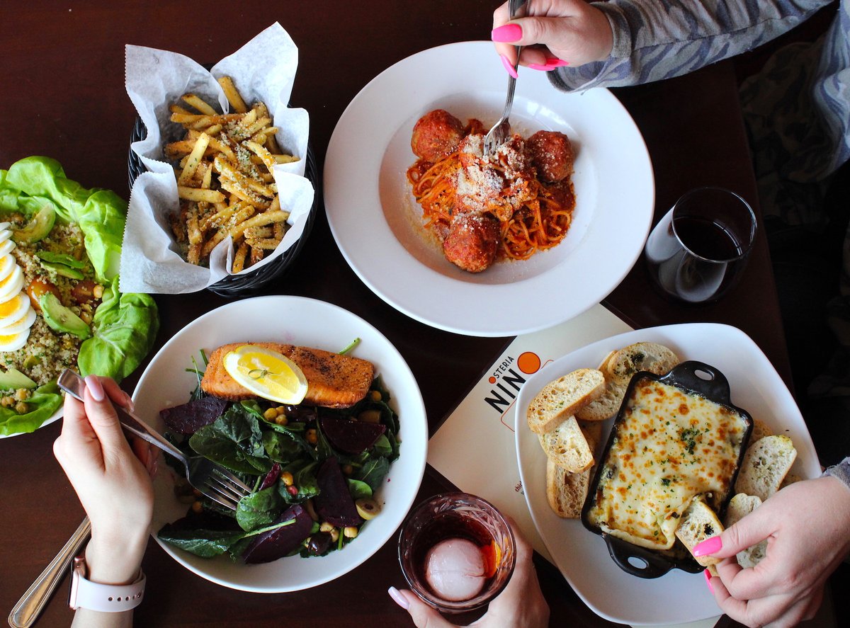 OsteriaNino's tweet photo. It's all about balance, right? Don't forget, french fries are technically a vegetable ๐ As always, our menu is available for delivery through @UberEats! #DineInorOutBoston https://t.co/ufDOnFacpU