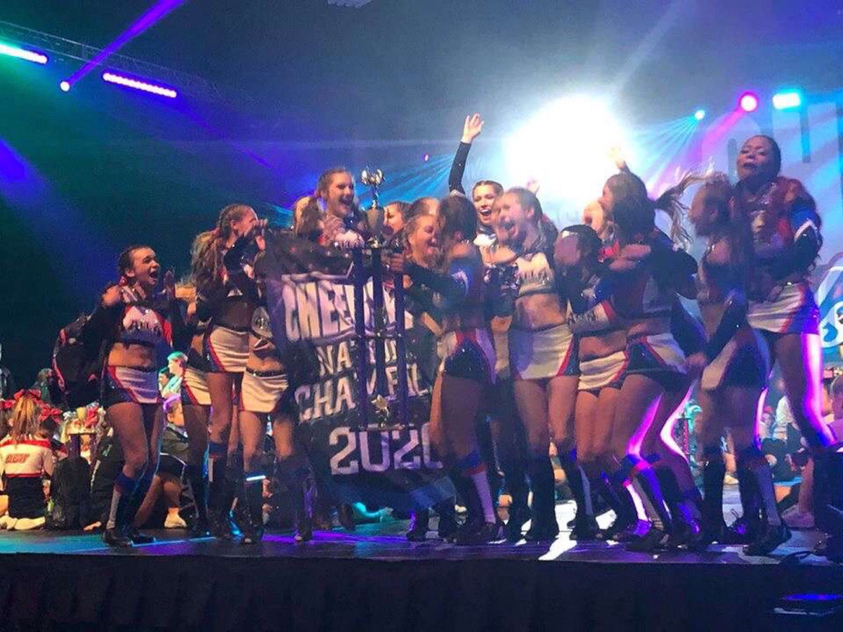 CA_samileighton's tweet photo. @cheerUPDATES we were the first team to ever go to cheersport and win at our gym ♥️♥️♥️ https://t.co/bzl1vyLeiO