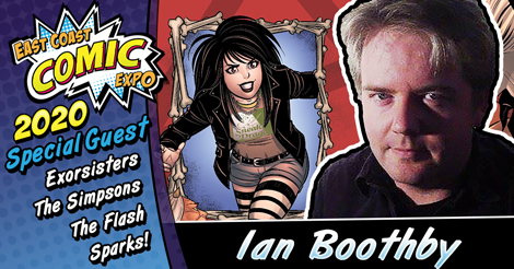 ECCExpo's tweet photo. Lets take a break from the COVID madness with a guest announcement! Welcome Ian Boothby!
.
https://t.co/asoQywaqMk
.
#ecce2020 #ecce #exorsisters #thesimpsons #theflash #sparks! #marvel #marvelcomics https://t.co/W5qHp0BYIr