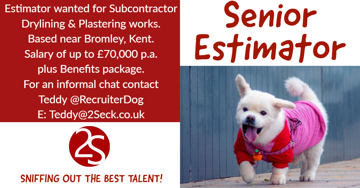 RecruiterDog's tweet photo. For more information on this role, contact Teddy on 07508 579247 or Teddy@2Seck.co.uk #QuantitySurveyors #Estimators #Construction #Careers https://t.co/o0eWau7oI7