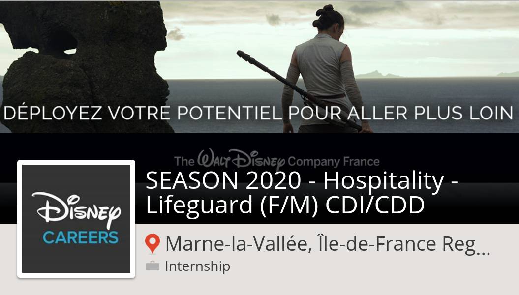 DisneyFred's tweet photo. Êtes-vous un(e) SEASON 2020 - #Hospitality - #Lifeguard (F/M) CDI/CDD #stage #MarnelaVallee? #Disney n'attend que vous! #stage  #DisneyJobs https://t.co/TbeEsJPVq2 https://t.co/7MgdKpFqVQ