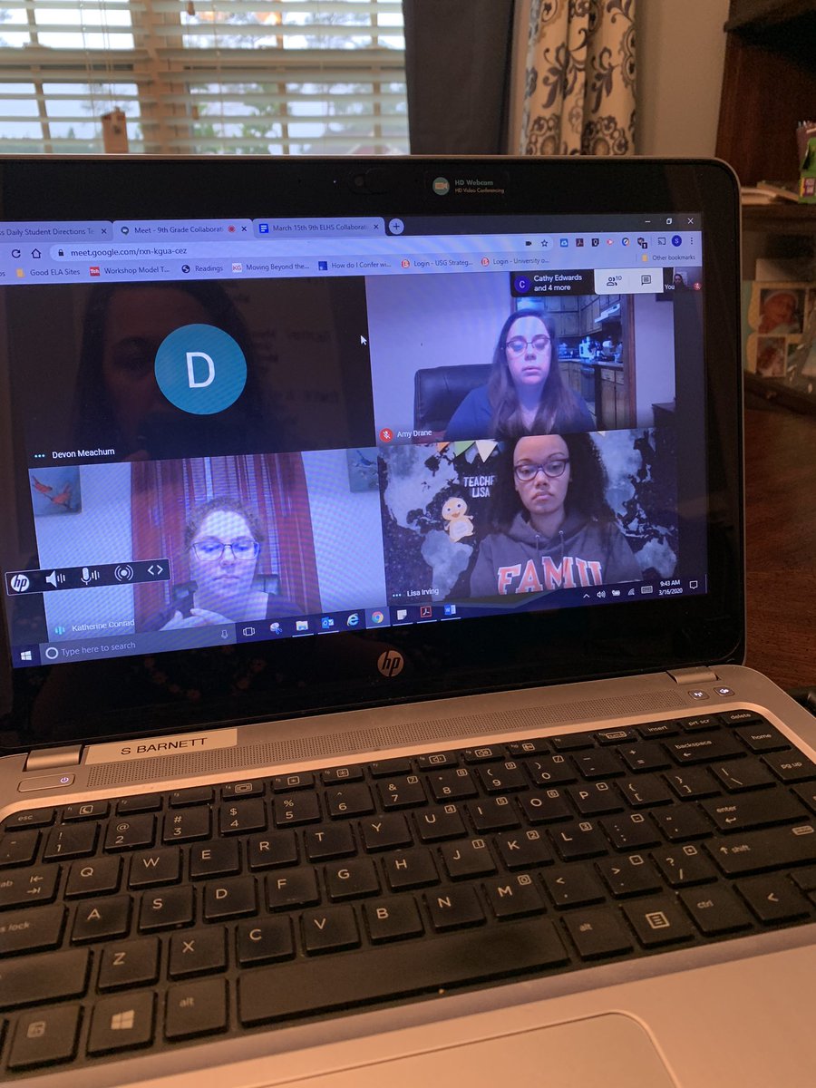 Sarbarnett's tweet image. Exciting morning with @ELHS_HCS... these teachers are committed to making this time as productive and engaging for students as possible! #remotelearninginHenry #HenryTeachersAretheBest @ElaHcs