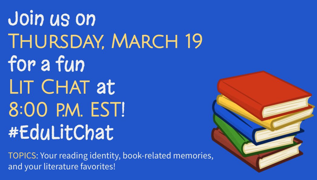 LorraineMRadice's tweet photo. Please join to stay connected! Please share with your educator friends and colleagues! #EduLitChat https://t.co/lk4xd0f33J