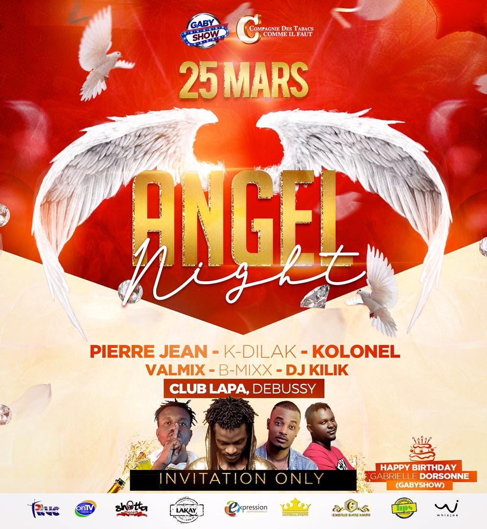 NejNanvolkan's tweet photo. 25 mars #AngelNight la pral move anpiiiilll avèk @Kolonelfreezof1 ki pral #VlèkNanParty an @pierrejeanhaiti kap #PeyePote l @KadilakM ki #PapPranSanNanMenw si wap bay #FoPwomès @djvalmix @bmixx_dj #LèPapaVakarm ak @DjkilikSaint ki pral #LaveLèA https://t.co/qB1mfKWtHy