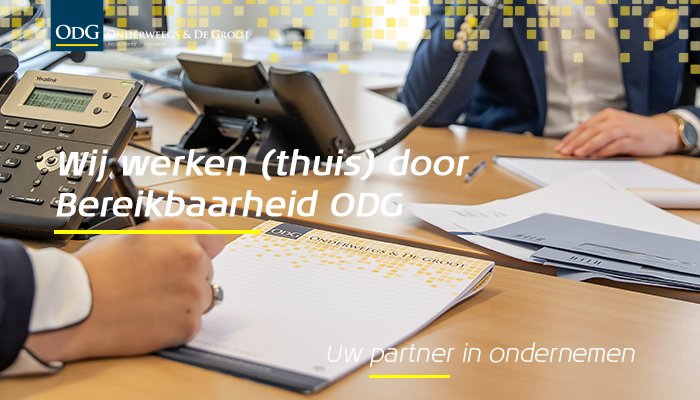Bereikbaarheid tijdens coronacrisis

Wij zijn bereikbaar via onze reguliere telefoonnummers en e-mailadressen. Afspraken indien mogelijk via Skype, Zoom of alternatieve vormen van video bellen.

odg-accountants.nl/wij-werken-thu…