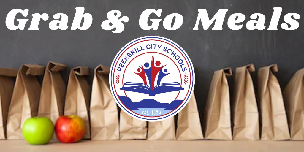 PeekskillCSD's tweet image. Our &quot;Grab &amp;amp; Go&quot; meal program starts today and is on NOW! The program will run Monday-Friday and is open to any child under 18. Click here for our distribution schedule: peekskillcsd.org/Page/8019
Please RT to help inform our #Peekskill community!