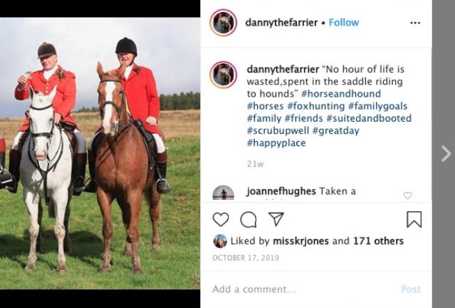 herbieharry's tweet photo. Can anyone spot the difference? Seems #RedShepherdess partner has edited his Instagram photos-now why would he need to remove the #foxhunting tag @BBCCountryfile? #Illegal https://t.co/ZDs2nYbxKG