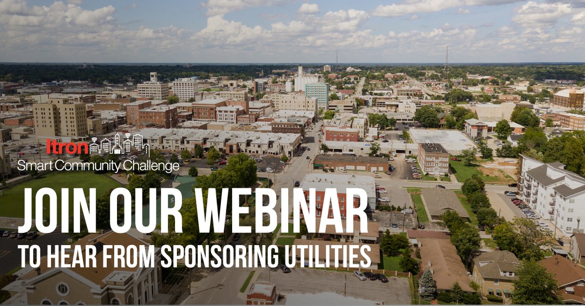 ItronInc's tweet photo. Hear from representatives from @AvistaUtilities and @PlugIntoLiberty about the @ItronInc #SmartCommunityChallenge in @greentechmedia’s webinar on 3/17. Register here: https://t.co/RKxgydha4o https://t.co/xeTpnpZI5D