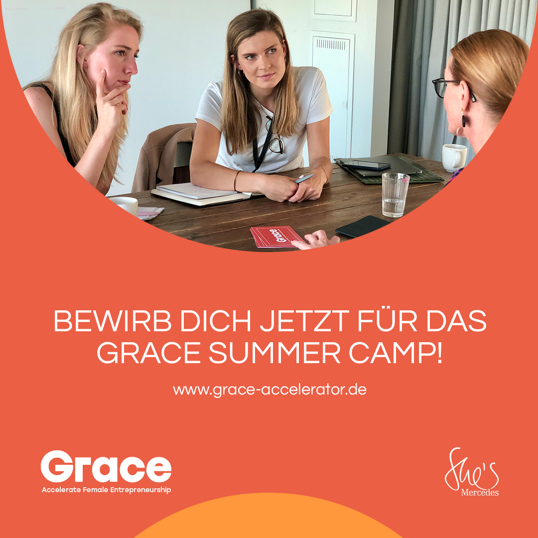 Die Entwicklung um Covid-19 beschäftigt uns auch bei Grace sehr. Wir sind #optimistisch, arbeiten weiterhin daran #Gründerinnen zu unterstützen. Bewirb dich jetzt auf unserer Website grace-accelerator.de für das Summer Camp, das in Partnerschaft mit She's Mercedes statt findet