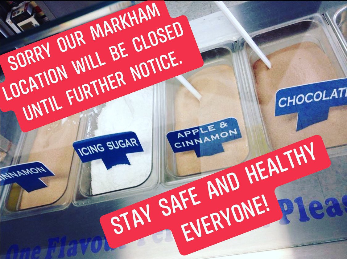 As a small family business there is nothing more important to us than protecting our staff &amp; their families along with our community. For this reason&amp; in light of the rapidly changing status of COVID -19 we have decided to close our Markham location until further notice #stayhome