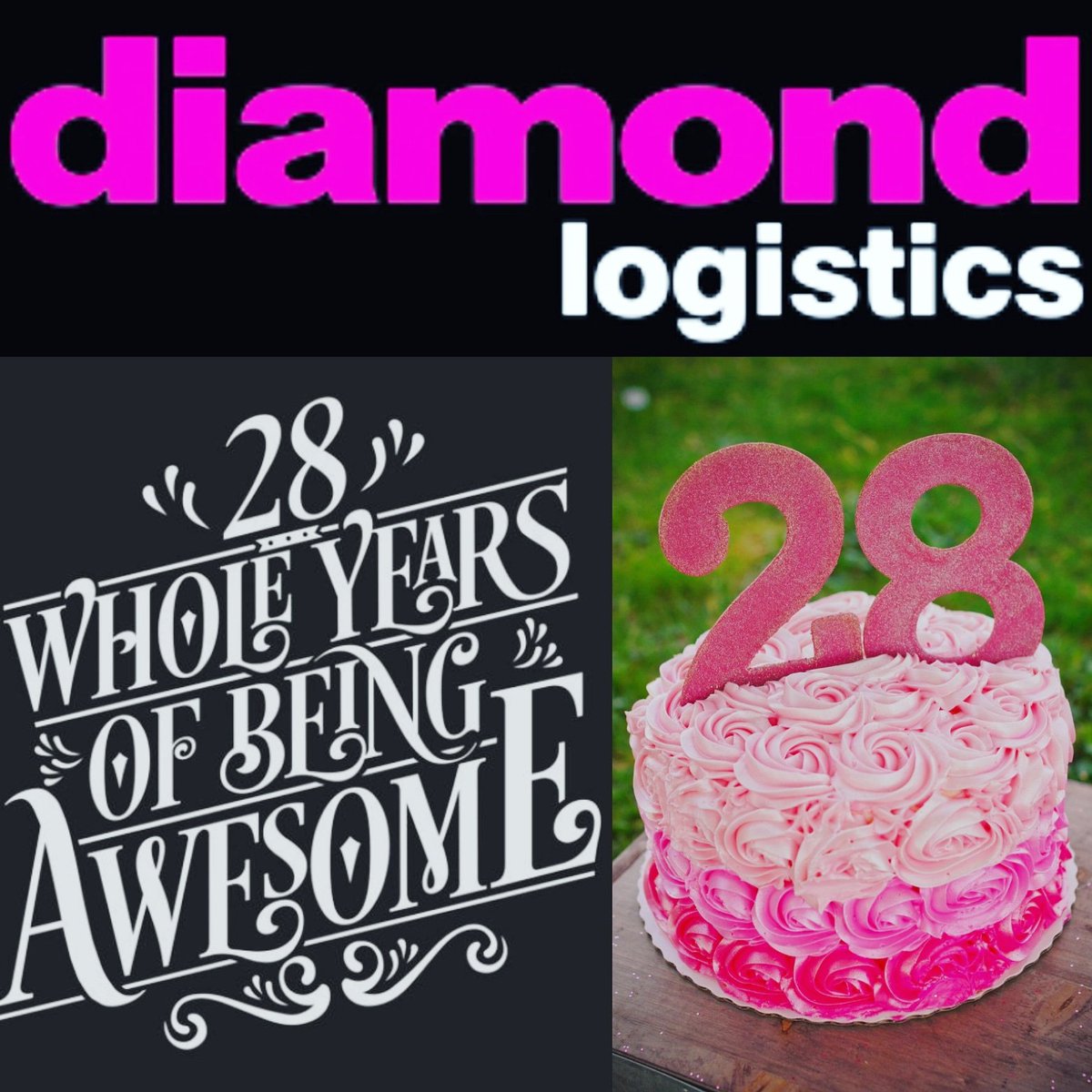diamonddeliver's tweet photo. It's Our Birthday! Diamond Logistics is 28 years young today! Thank You to all our wonderful Diamond Logistics customers & colleagues nationwide. From all of us at Team Diamond x #diamondlogistics #happy28th #diamondovernight #diamondfulfilment #diamondsameday #logistics https://t.co/8kFsYt2sBl
