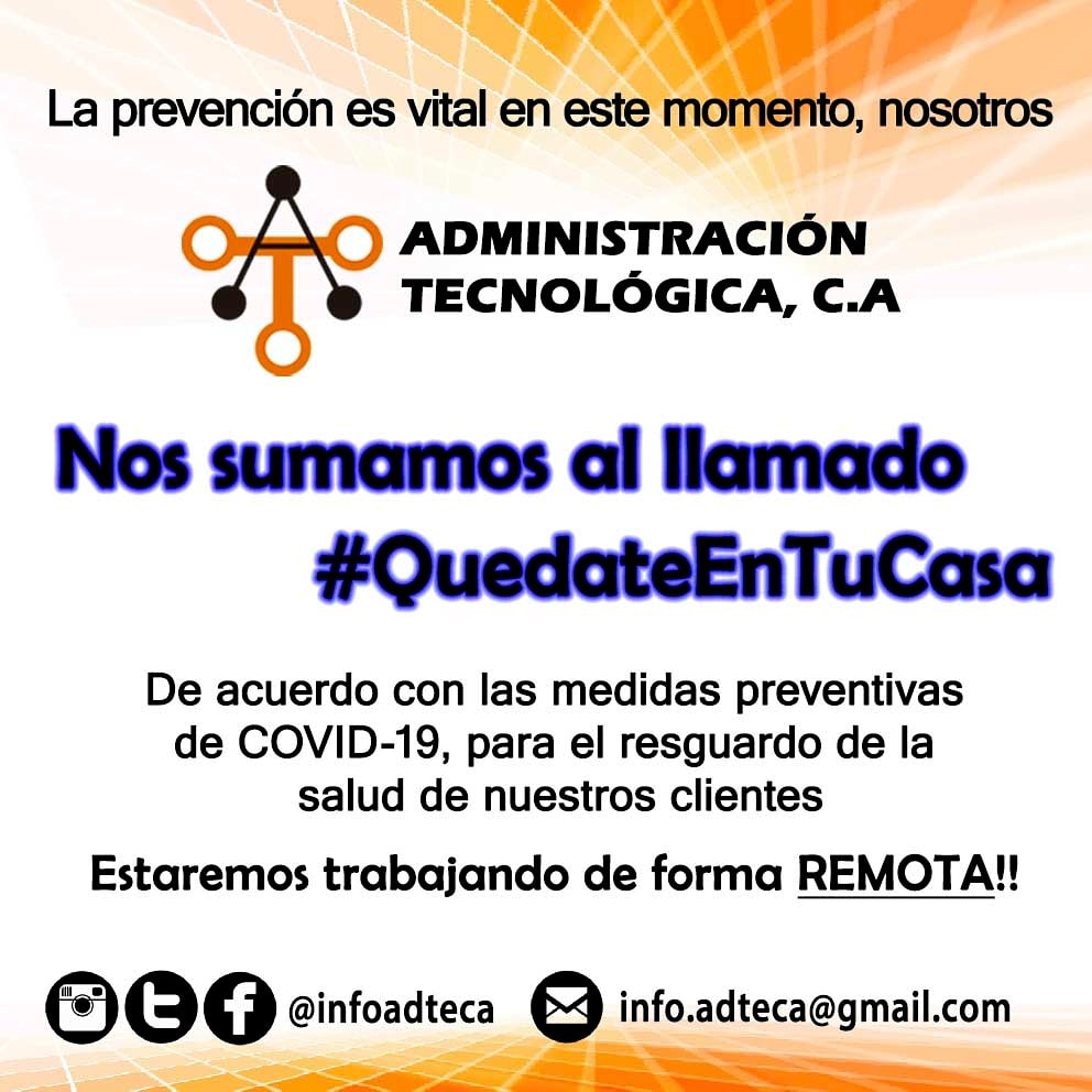 InfoAdteca's tweet image. Información importante 👀☝️
.
#quedateencasa #coronavirus #maracaibo #soportetecnico #remoto