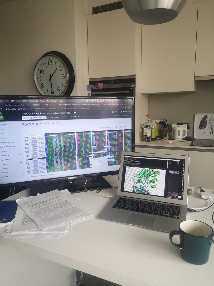 Busy working on 3DM @BioProdict from home ! I've not found bigger screen though 

#SocialDistancing #EnzymeEngineering