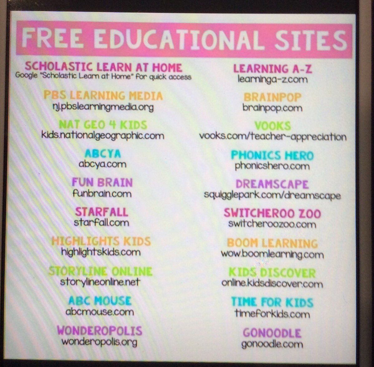 ParkviewEY's tweet photo. Parents and guardians, here are some helpful ideas that you can do with your children. Enjoy! We know there are some repeats but we thought we’d share. Please pass along. https://t.co/zvHUjbhsGP