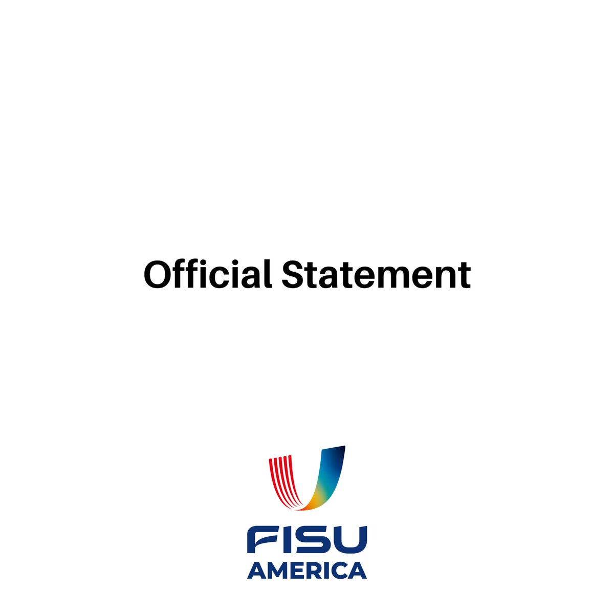 fisu_america's tweet photo. Comunicado Oficial FISU AMERICA
Official Statement FISU AMERICA

https://t.co/HmjJgMkgD2 https://t.co/j2DEkCTP7T