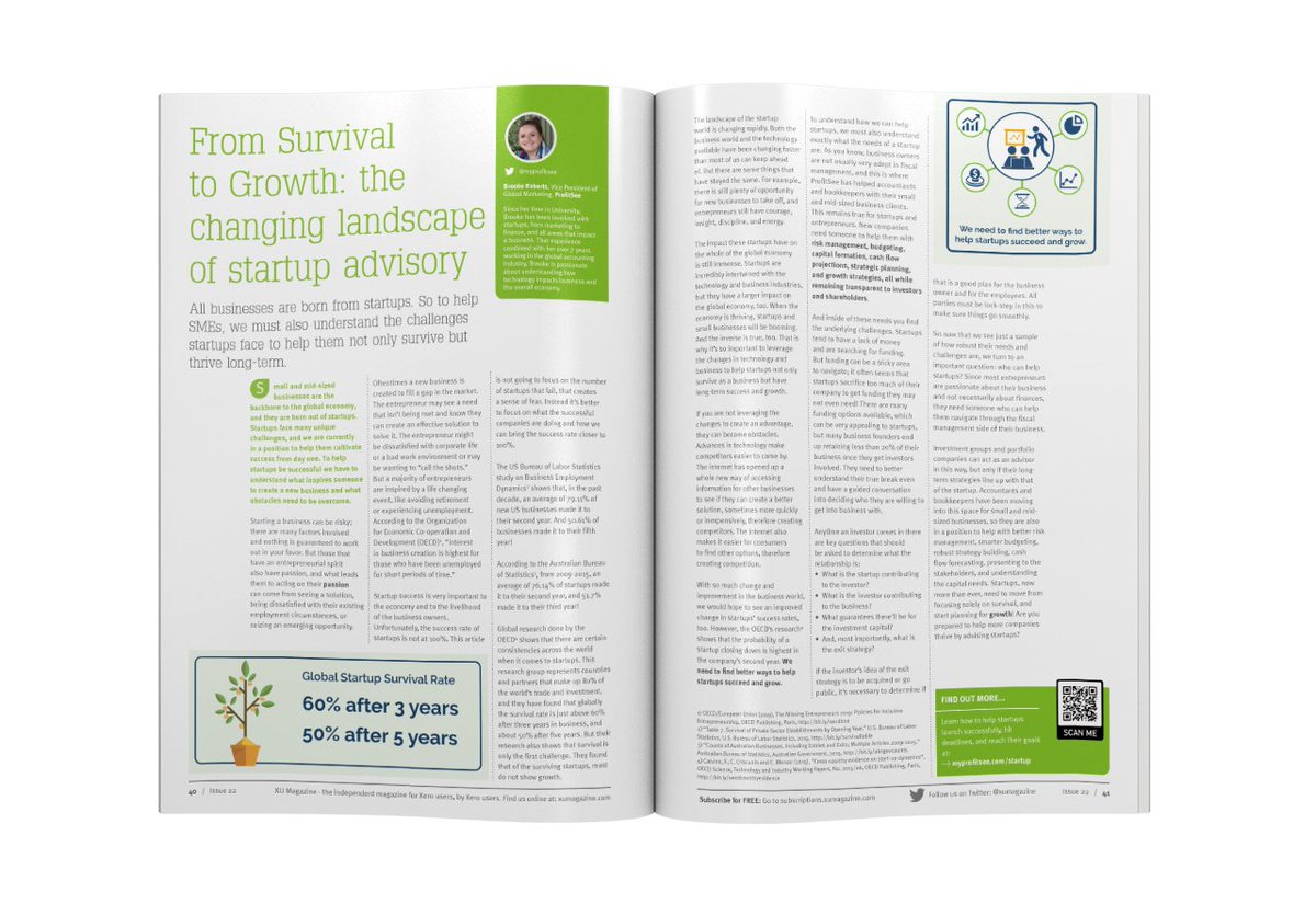 Understanding the challenges startups face to thrive long-term helps to strengthen the backbone of the global economy. <a href="/BrookeHRob/">Brooke Roberts</a> of @myprofitsee explains all in Issue 22. 

Check it out for FREE! >>> xumagazine.com/issues/issue-2…
