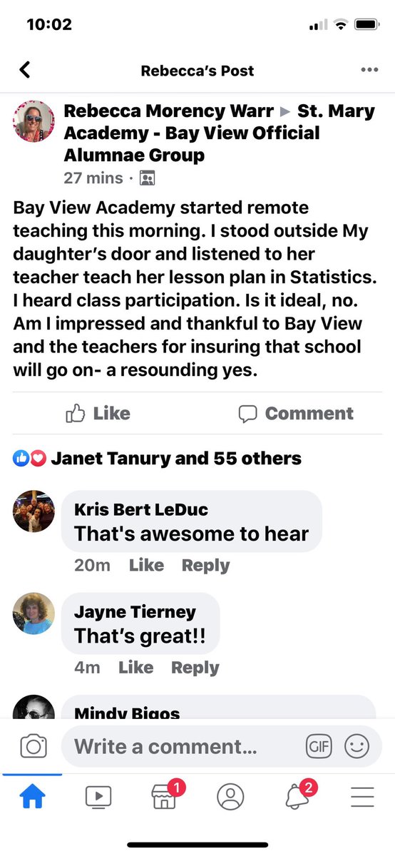 #BayView is blessed with amazing teachers and students. We are ready and starting virtual learning today! Thank you for noticing!