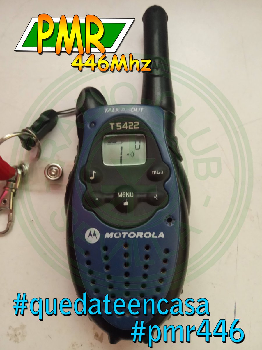 EA7RCS's tweet photo. Si te regalaron un walkie PMR y lo tienes en desuso, esta puede ser una buena oportunidad para socializar con otros usuarios de este sistema, quita el subtono y ponte en el canal 1. Hazte una foto con tu PMR, pon #pmr446 y hacemos RT y por favor #quedateencasa #radioaficionados https://t.co/FKh7ujsPhv