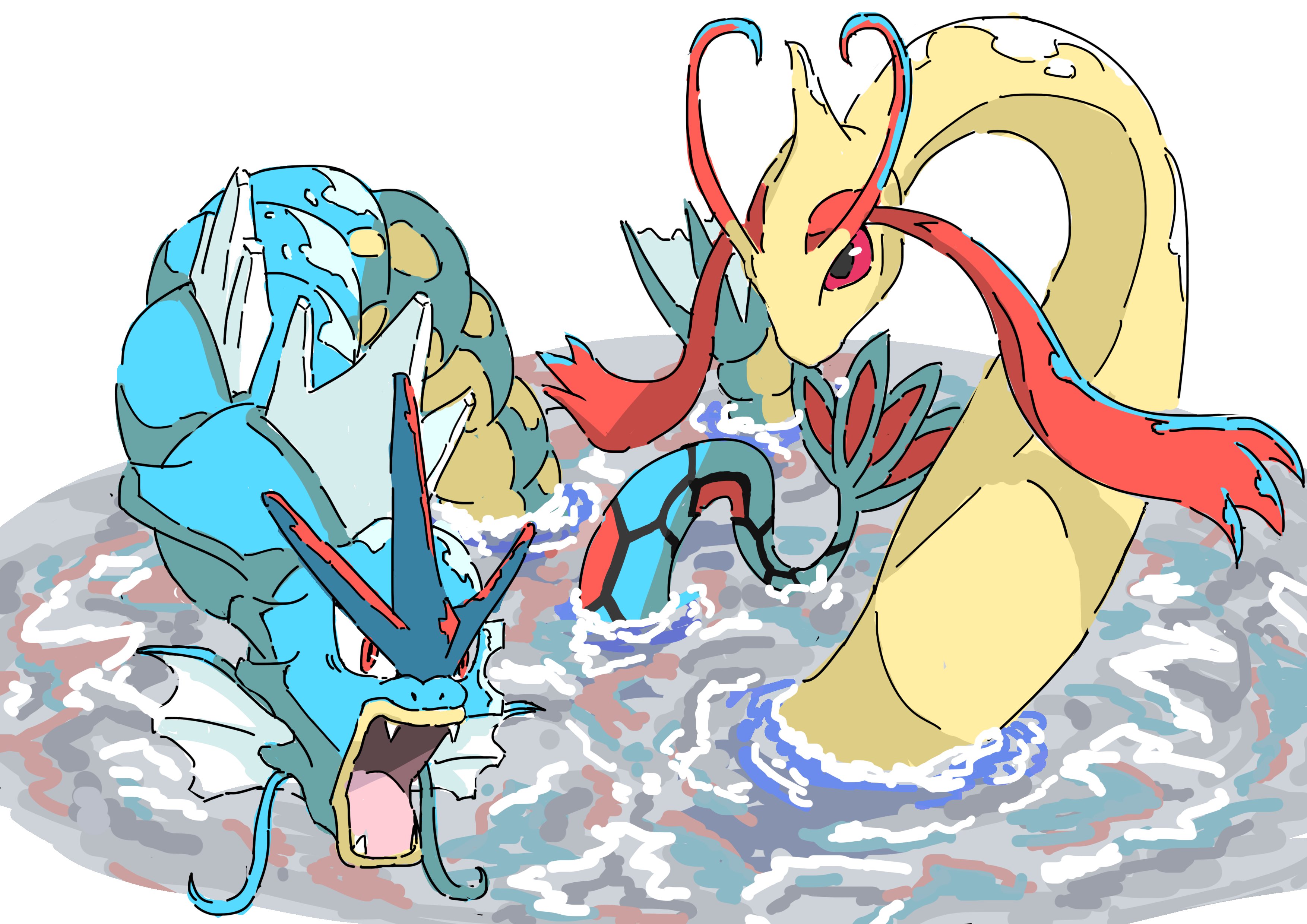تويتر にうむ على تويتر ギャラドスとミロカロス ポケモン ポケモン剣盾 T Co N7s2fyrv1x