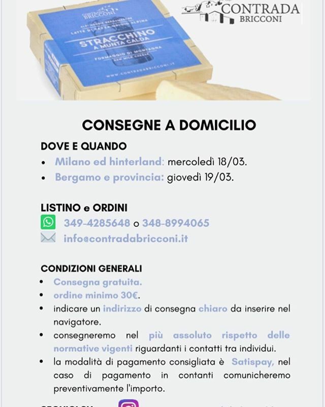 CBricconi's tweet photo. Ecco i dettagli delle consegne a domicilio della settimana! Scriveteci! #lamontagnacherivive #contradabricconi https://t.co/9DLC2Pj1ql https://t.co/6f3nURqf9r