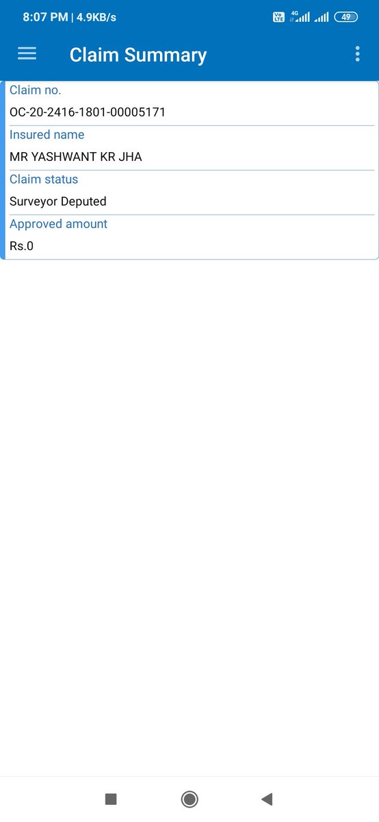 YashwantKrJha's tweet image. #BAGIC
#IRDA
#INSURANCEOMBUDSMAN
My claim number is attached with JPEG format please look into Urgent basis due to I don't have money right now to survive me and my family.