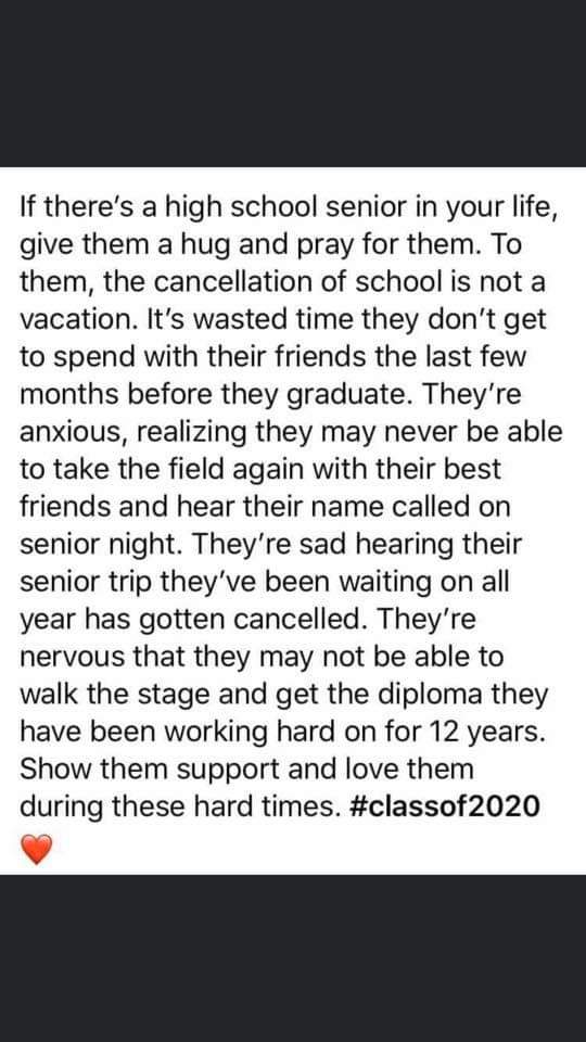 fhsSunderland's tweet photo. Sending extra virtual hugs to all my students past and present that are now seniors!💕 https://t.co/3CyU4WfKx8