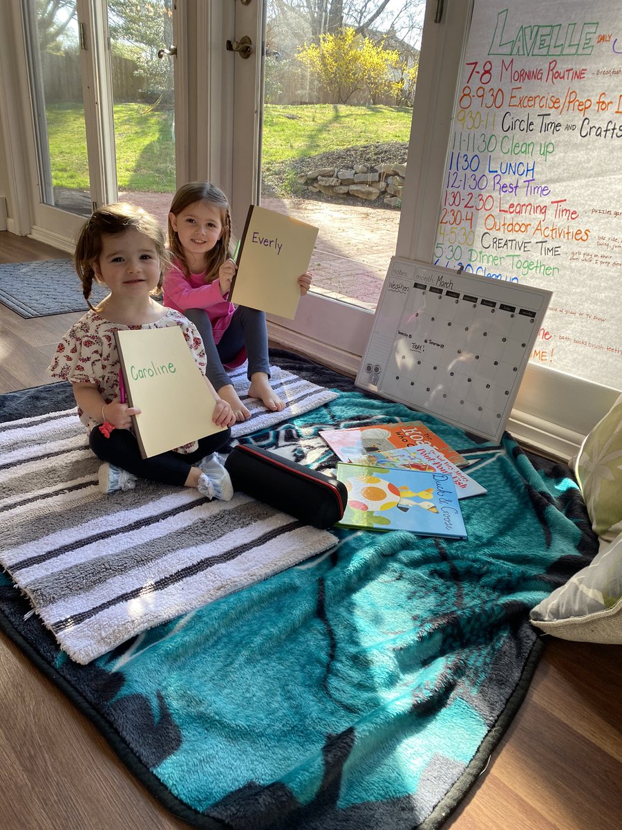 MrsLavelleEV's tweet photo. Day 1 of Mommy Preschool📔🖍 This 5th grade teacher is going back to Preschool for the next few weeks! I’m also looking forward to spending some quality time with my girls. 🥰 #weloveeastvincent #justkeepteaching https://t.co/qa9YkzuZwN