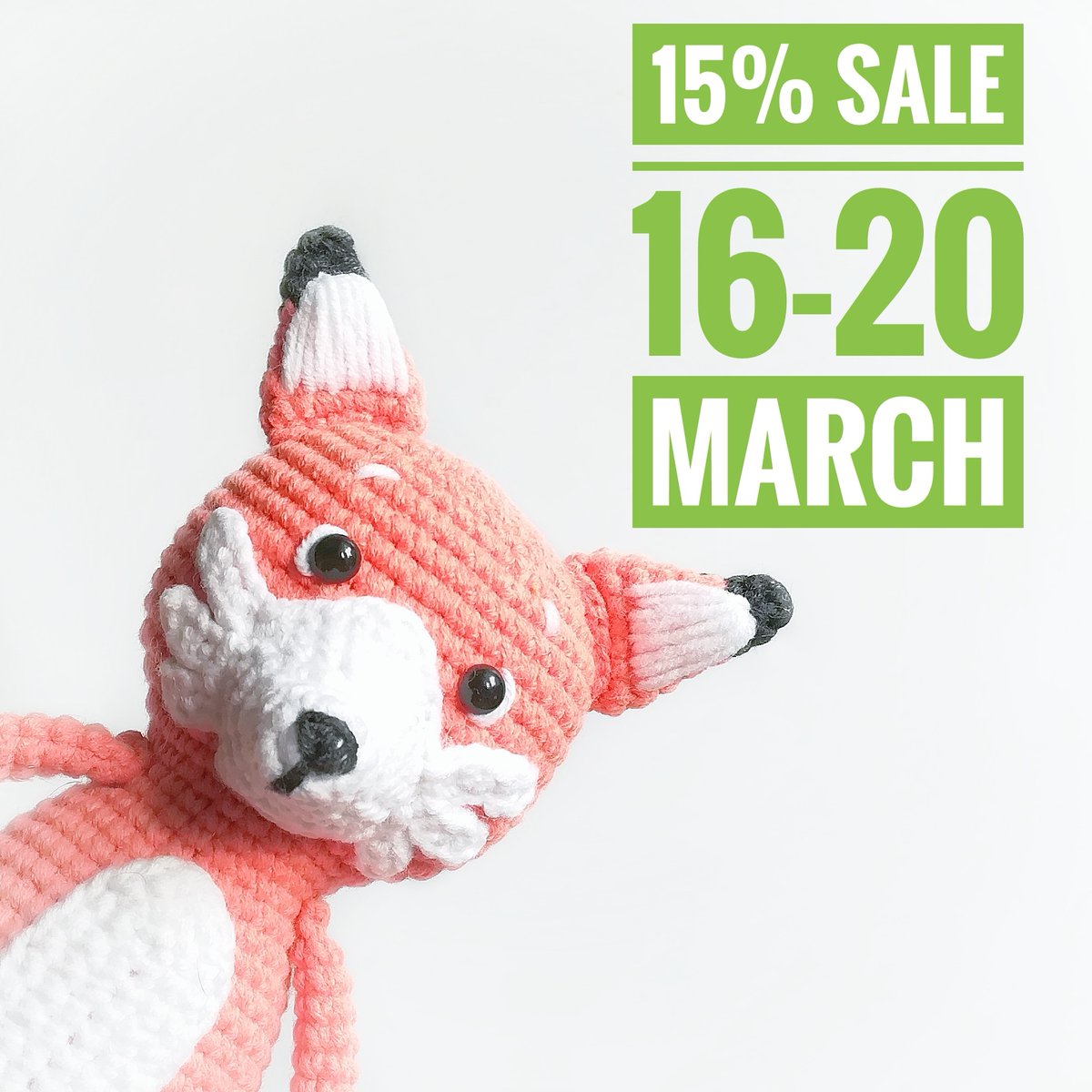 PinkDiamand's tweet photo. 15% OFF CROCHET PATTERN IN MY ETSY SHOP NOW  THROUGH 20TH MARTH!!!.
So if you ever wanted to buy a crochet pattern now would be the perfect time! 
https://t.co/jxaAHLNlsm ♡
 Have a great day!
#shopsale  #etsysale #salepattern #diytoy #saleamigurumi  #etsycrochet  #etsy #etsyshop https://t.co/UWefVis4de
