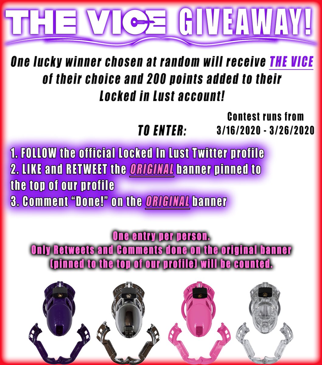 lockedinlust's tweet photo. #Chastity #cockcage #Giveaway https://t.co/tpnrkZzroH