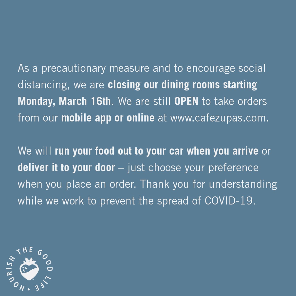 Cafe Zupas (@cafezupas) on Twitter photo 