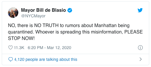 1. False texts have been just rampant. No, your city is not shutting down because of the coronavirus. Authorities have been busy refuting these rumors.