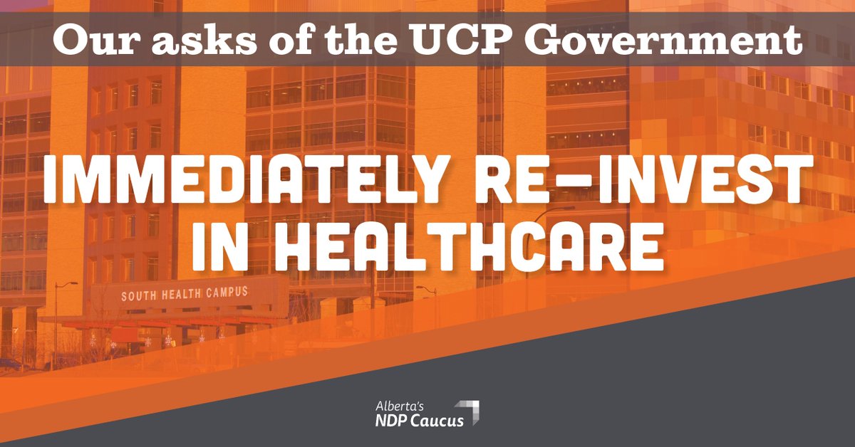 I'll say it again:

Whatever disagreements the Minister has with Alberta's health care workers, he should set them aside.

We urge the UCP government to halt the mass nursing layoffs, pause the imminent changes to physician compensation, and immediately invest in healthcare.