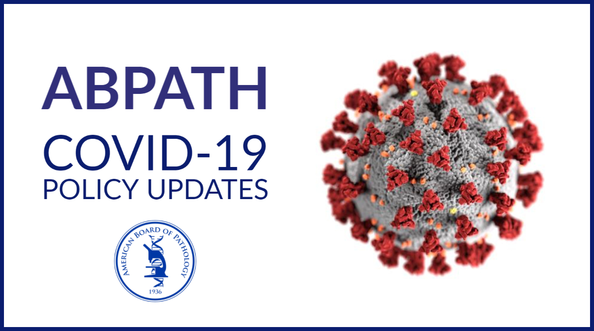 TheABPath's tweet photo. New updates on the ABPath policy related to COVID-19, please feel free to share with residents, fellows and colleagues as appropriate. 
#pathology #pathologists #pathologyresidents #pathboards https://t.co/ypTT3DeJbd https://t.co/dpuWLsZcjW