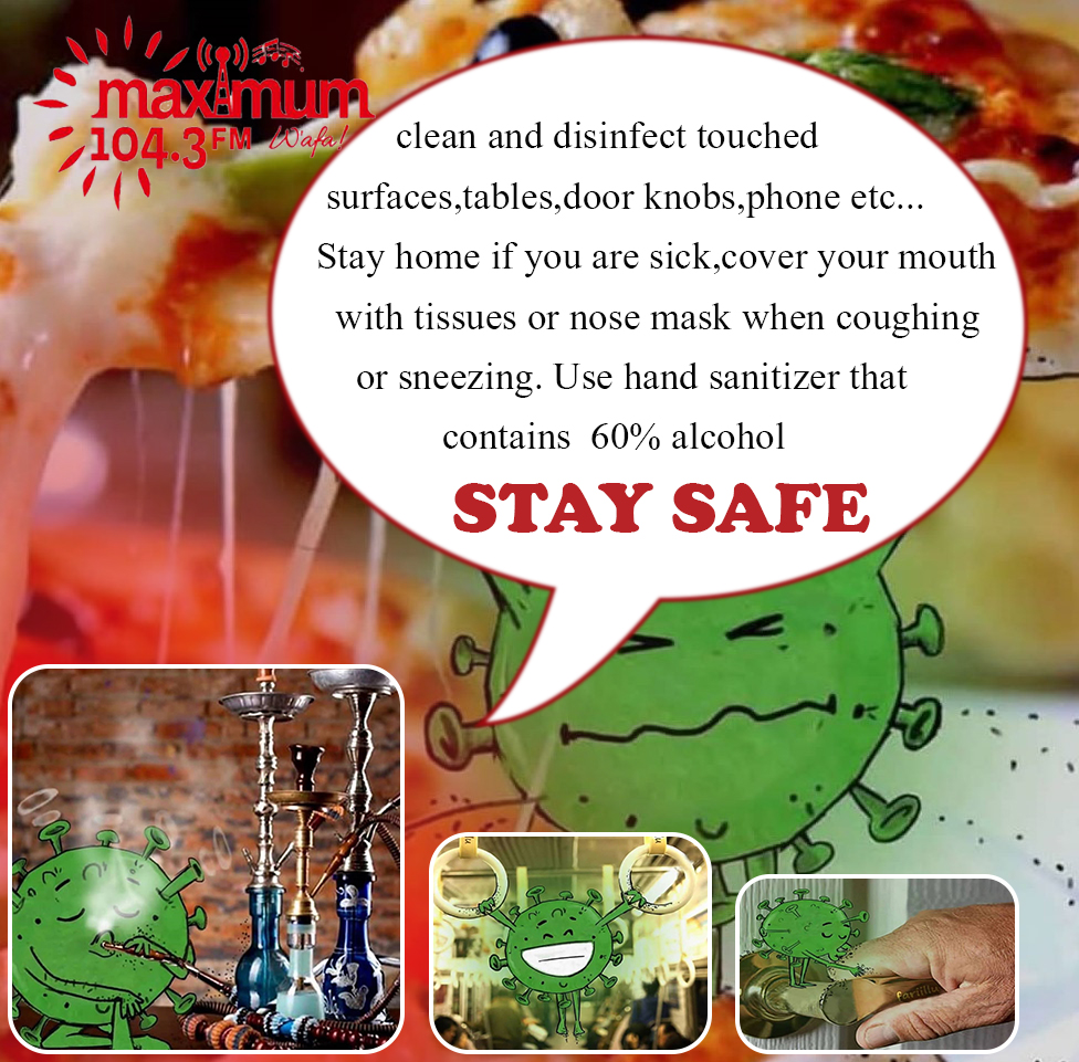 maximum1043fm's tweet photo. Safety tips you should know about Corona-virus diseases. Stay safe........
#COVID19Ghana .
#waafa.
#staysafe. https://t.co/Vn9GiMar3y