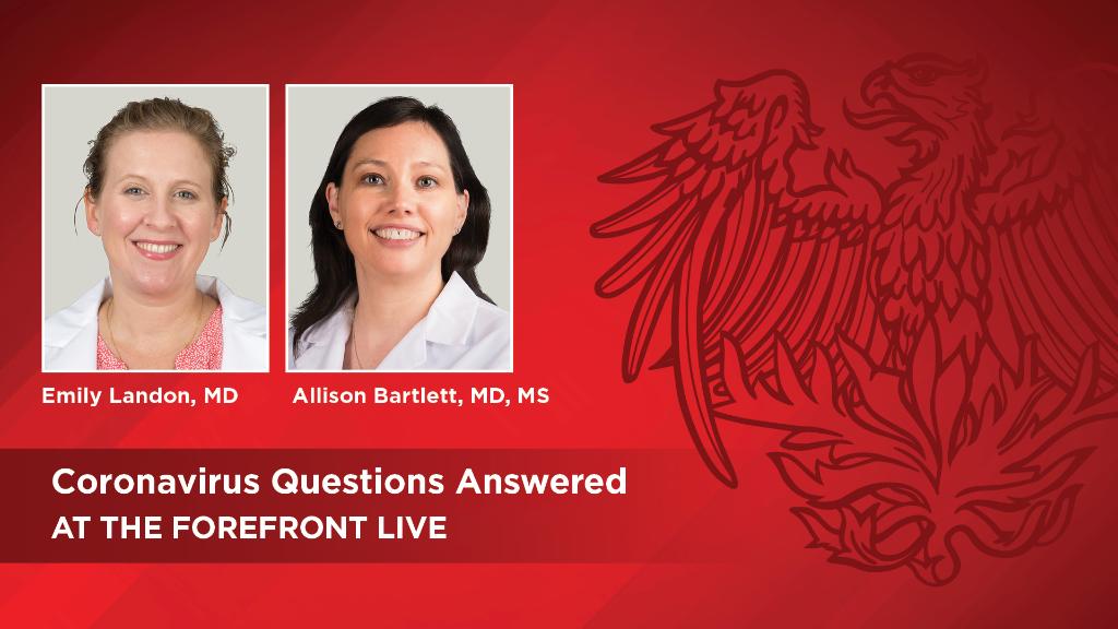 We are now LIVE for a Facebook Live Q&A with UChicago Medicine infectious diseases experts on #COVID19. @emilymicheleL and @AllisonBartlet1. ms.spr.ly/6015Tj787